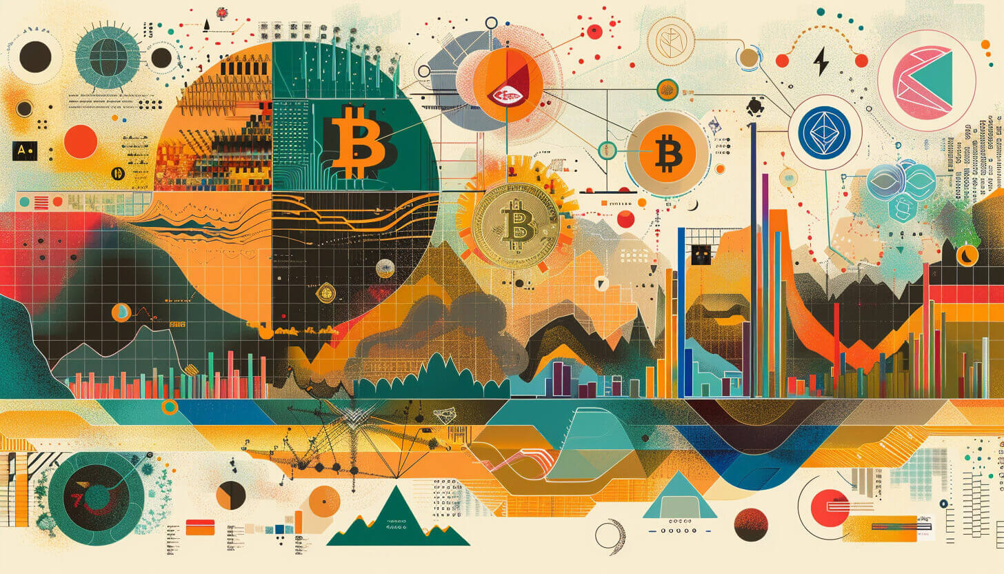 ビットコインとアルトコインのイメージ図。