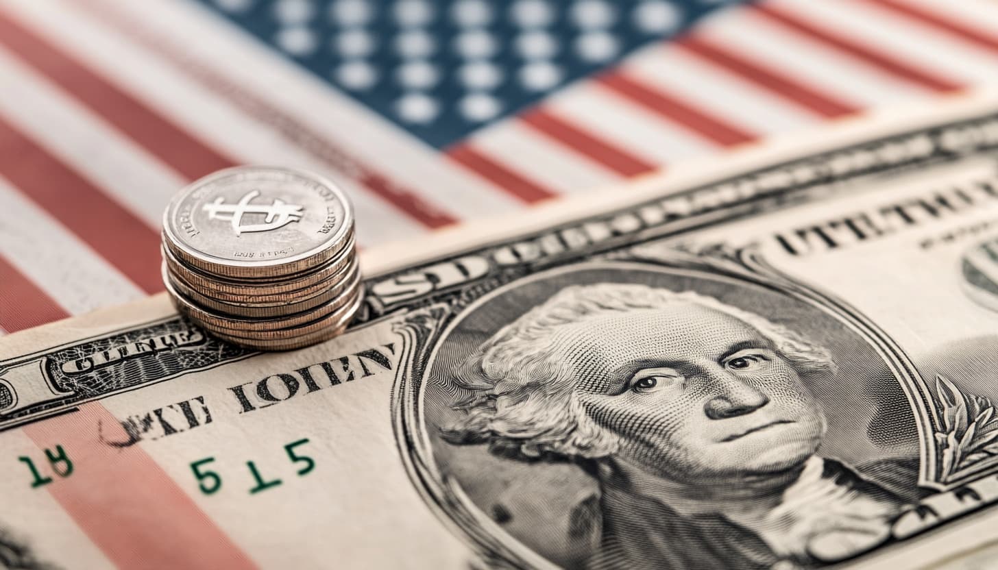 USDT（テザー）とドルのイメージ