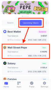 Best WalletのWall Street Pepeのページ