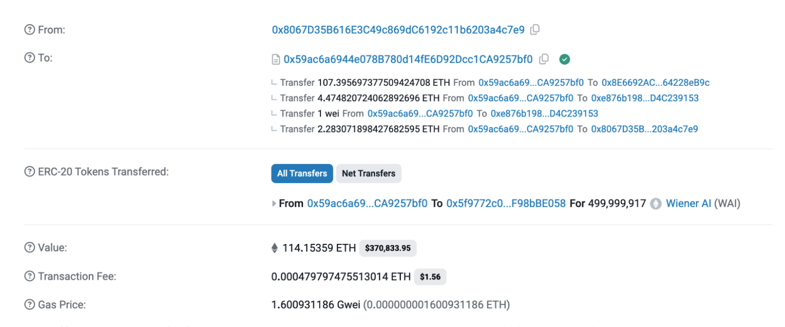 고래가 삼킨 5억 달러의 $WAI 토큰