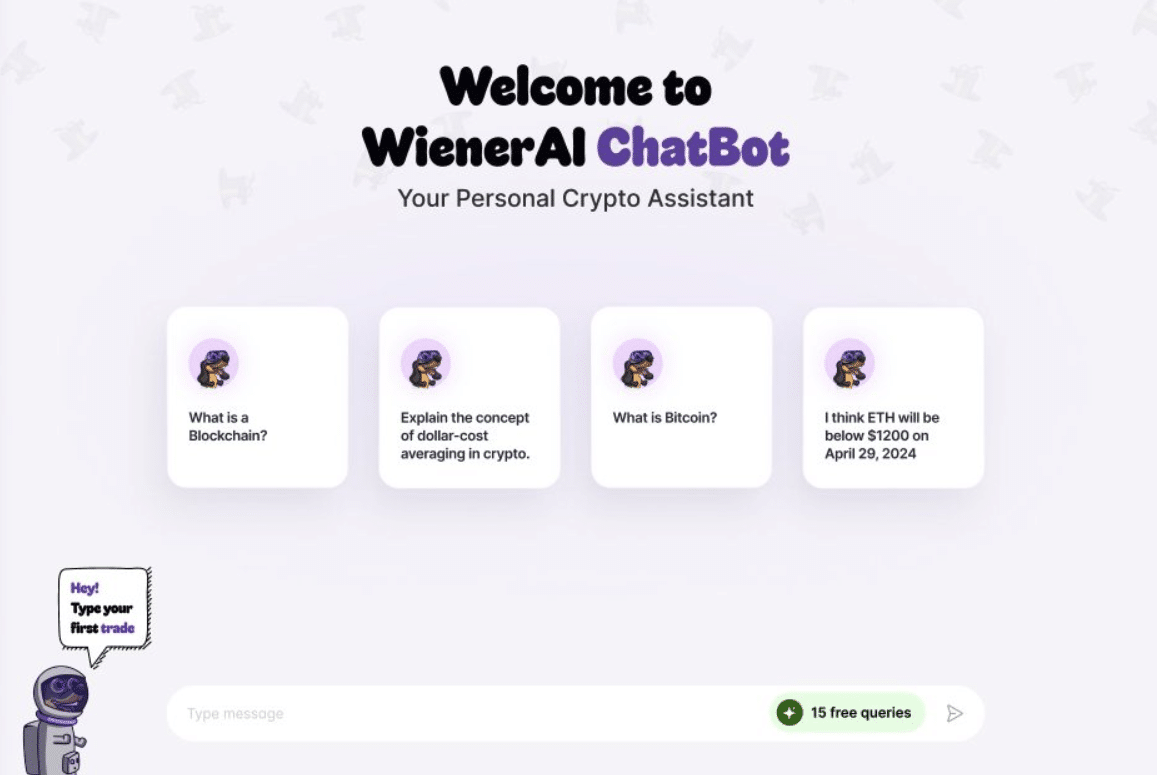 위너AI의 AI 트레이딩 챗봇, 코인을 위한 챗GPT