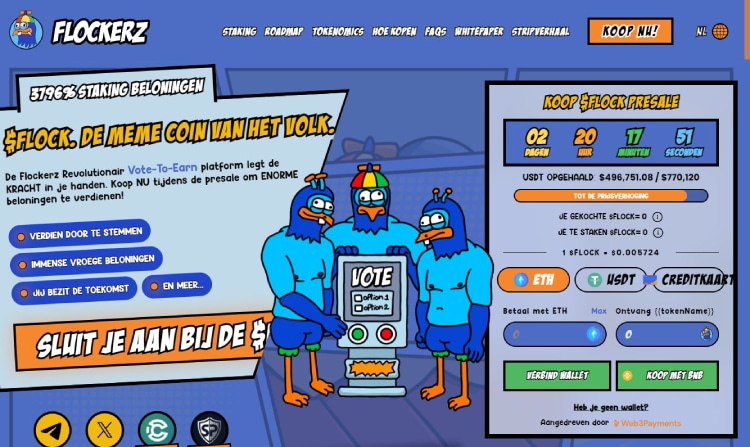Flockerz, nieuwe cryptomunten