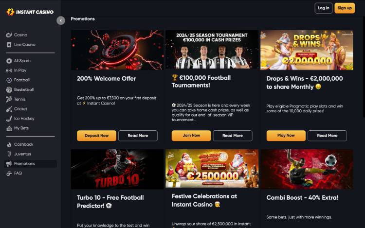 Instant Casino promoties