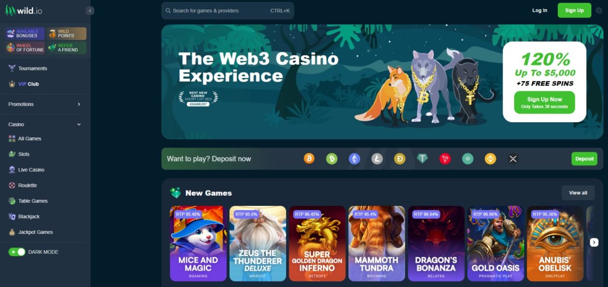 Wild.io, beste crypto gokken site 