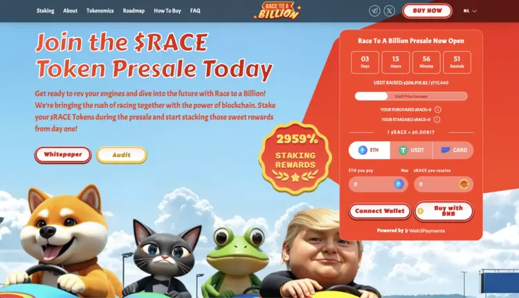 race to a billion beste meme coin