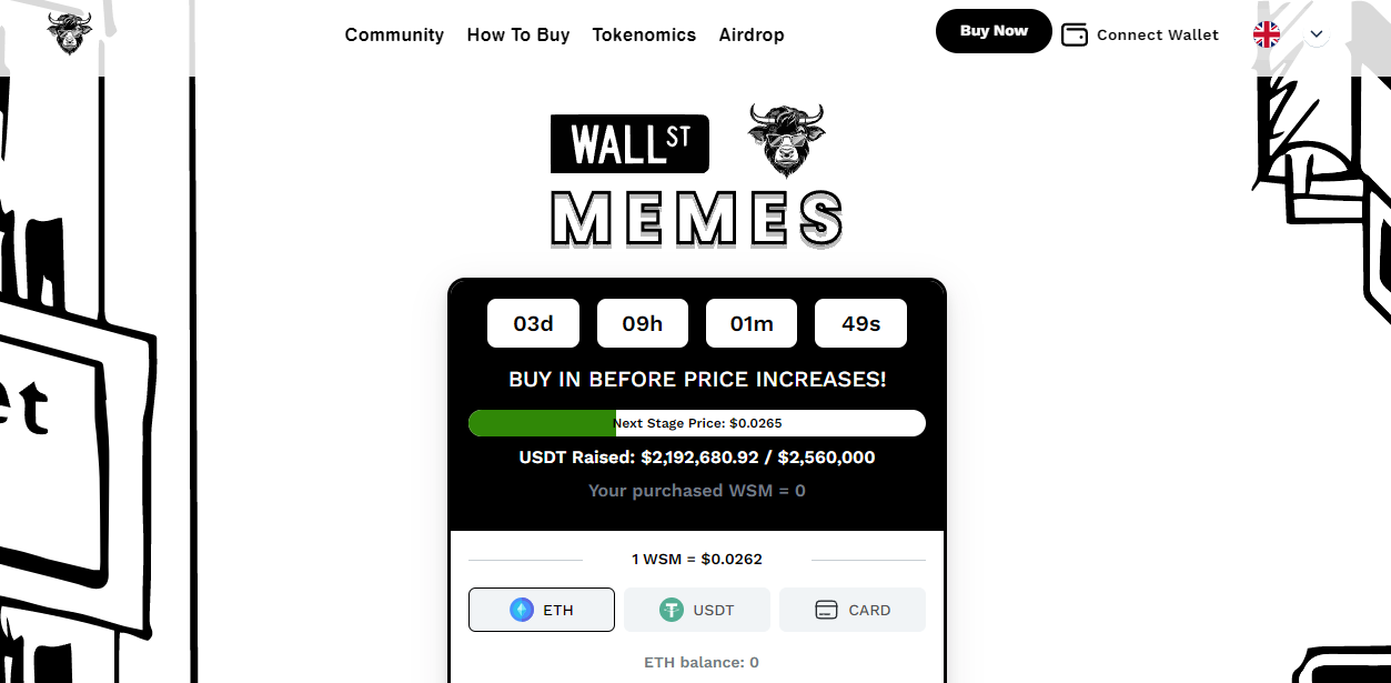 beste crypto presale wall street memes 