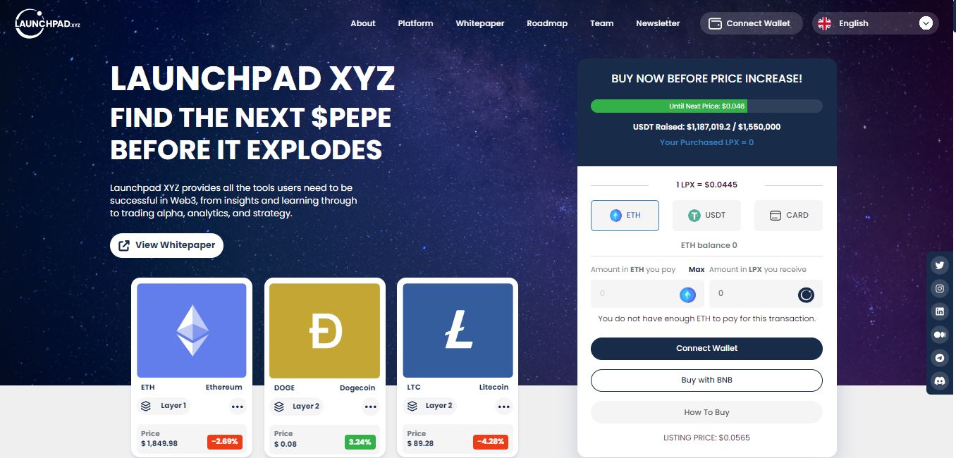 snelst groeiende crypto - Launchpad XYZ