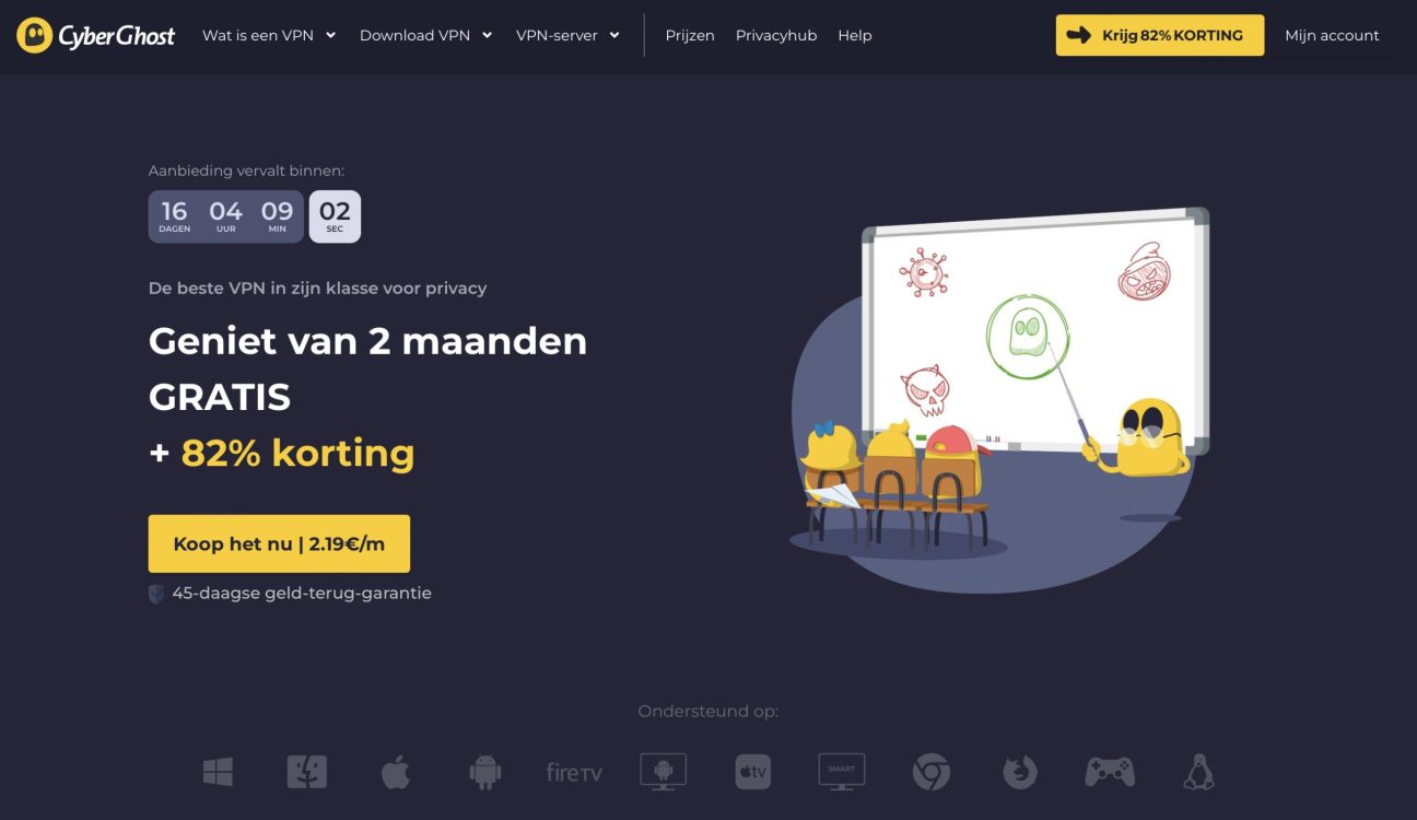 CyberGhost VPN officiële site