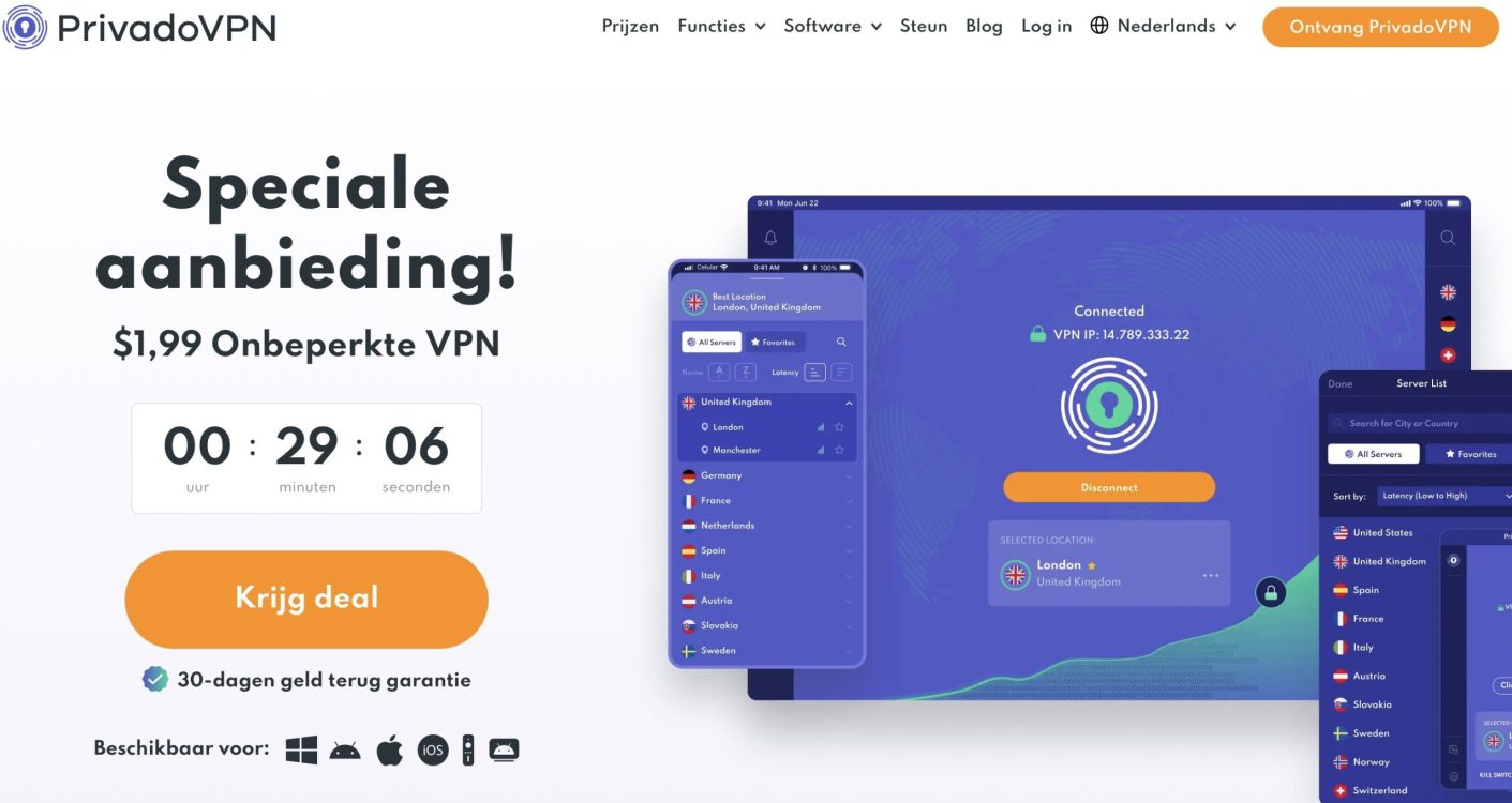 Privado VPN officiële site