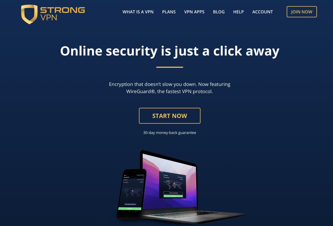 StrongVPN officiële site