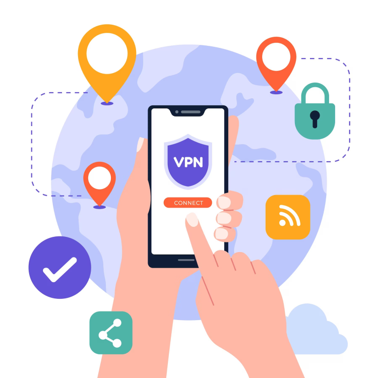 VPN illustratie van Freepik
