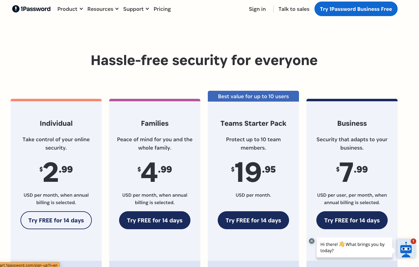 password manager chrome van 1password