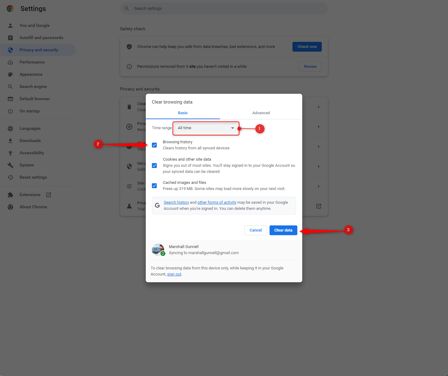 Verwijder je data op google chrome