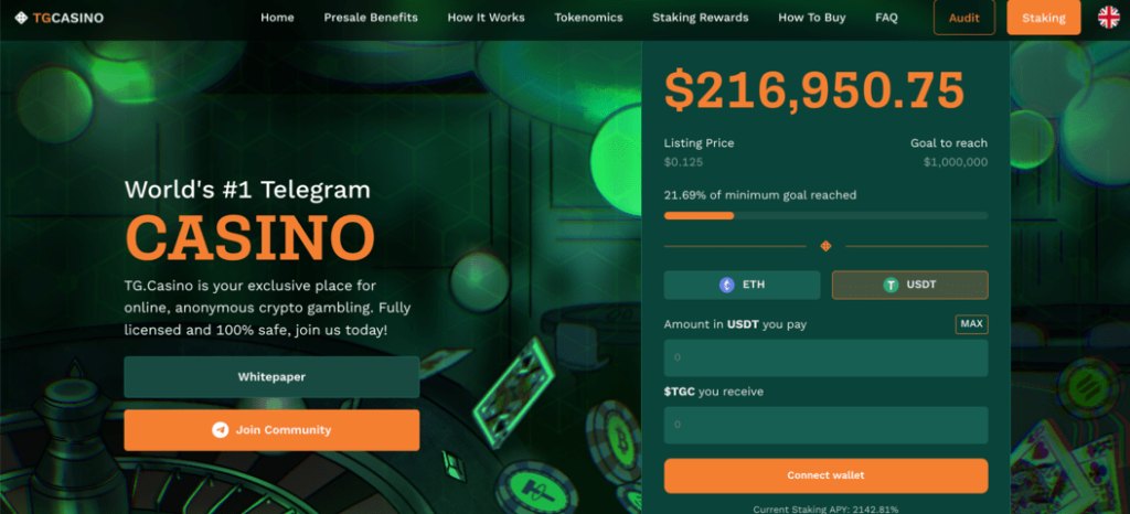 TG Casino startpagina