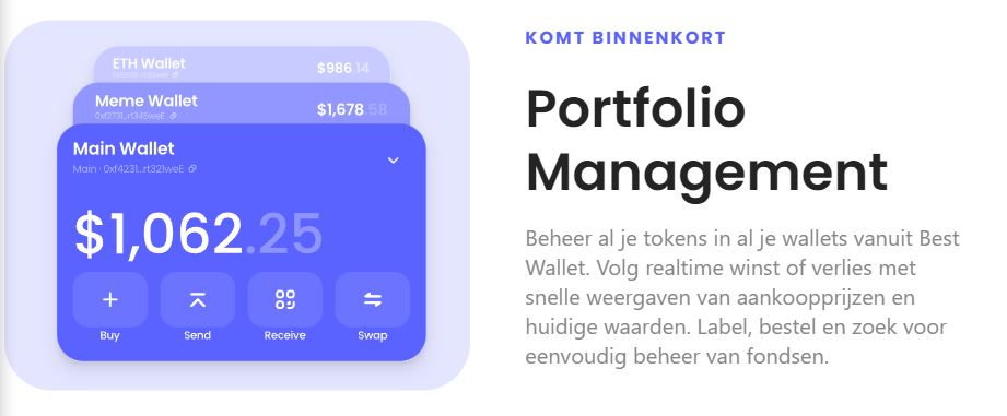 Best Wallet portfolio management