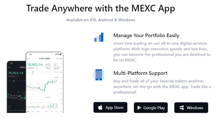 MEXC App, beste crypto app Nederland