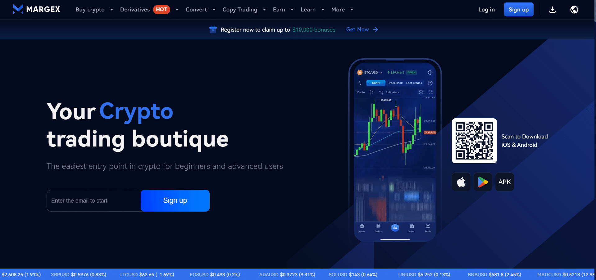 Margex crypto wallet