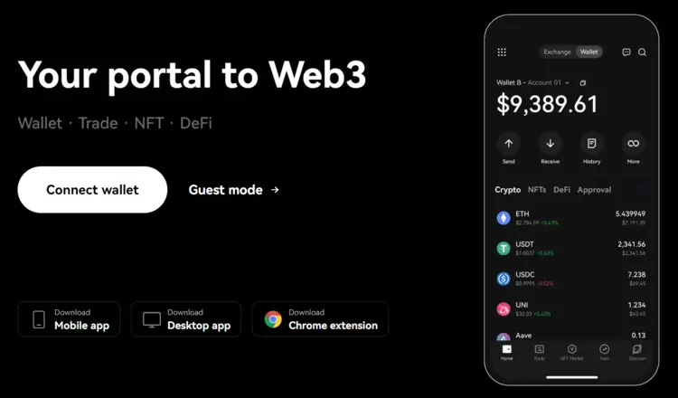 Top Beste Crypto Apps in Nederland 2024 getest - OKX app met Web3 wallet