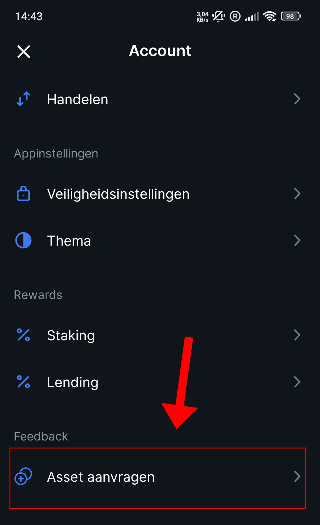 bitvavo coin aanvragen