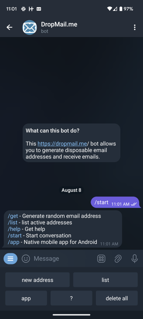 dropmail telegram bots