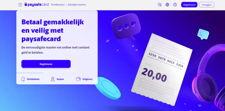 Paysafecard online casino Nederland