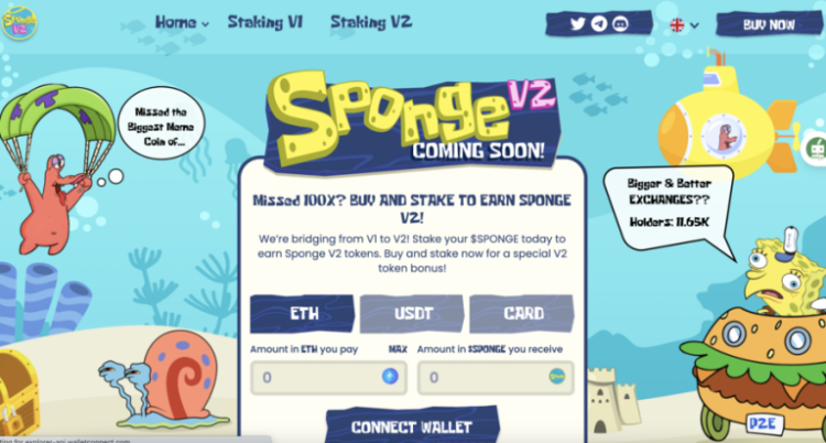 Sponge V2 koers verwachting