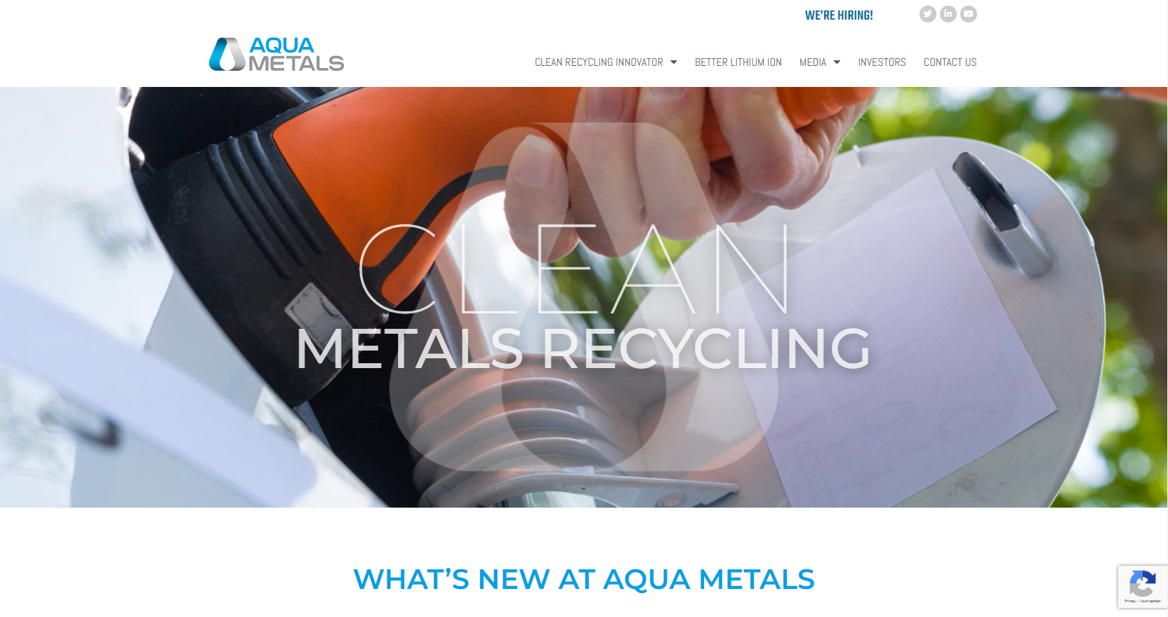 Aqua Metals waar lithium op een groene manier word gerecycled 
