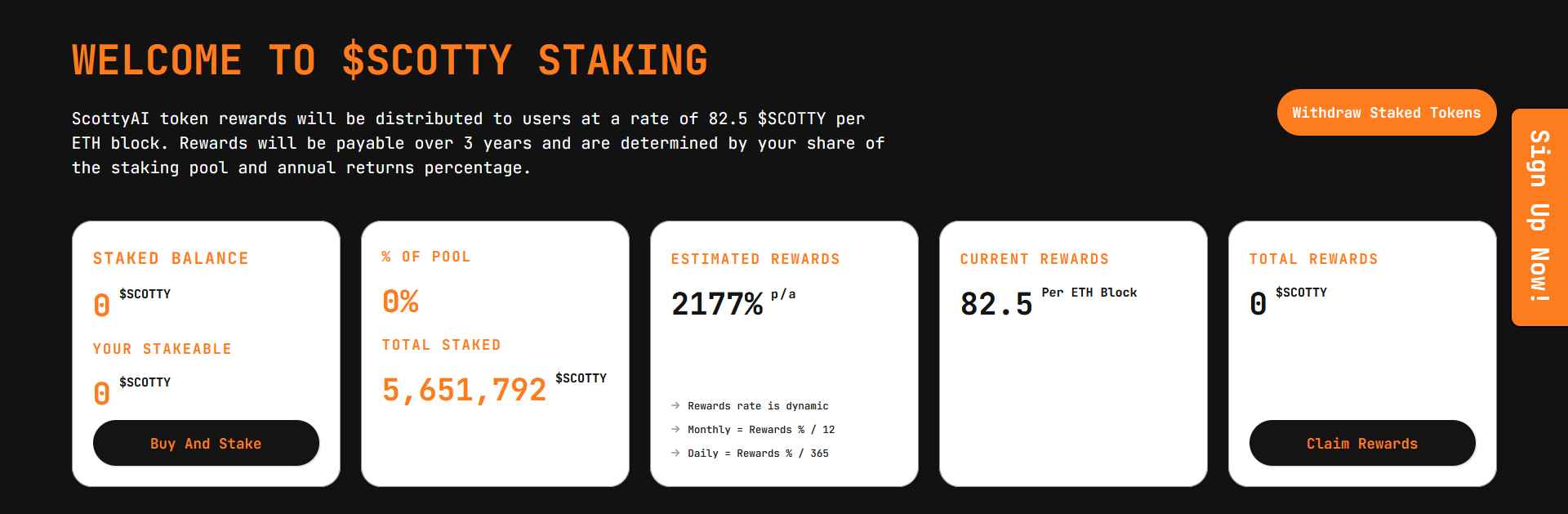 Scotty the AI staking informatie