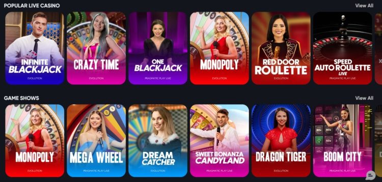 Live Dealer instant casino