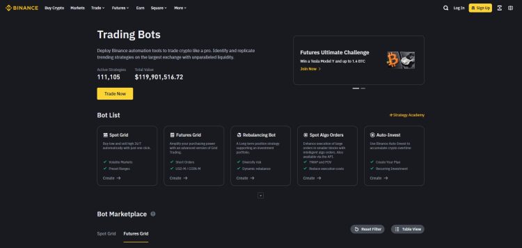 Binance rypto trading bots