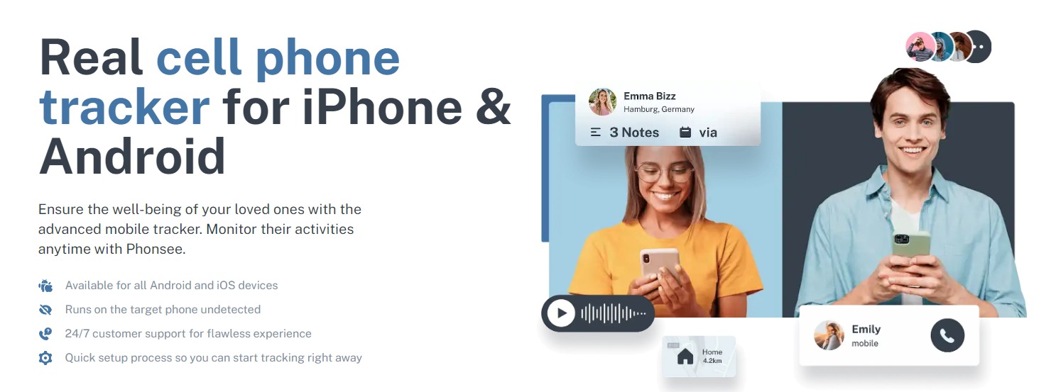 Phonsee ouderlijk toezicht app iPhone homepage
