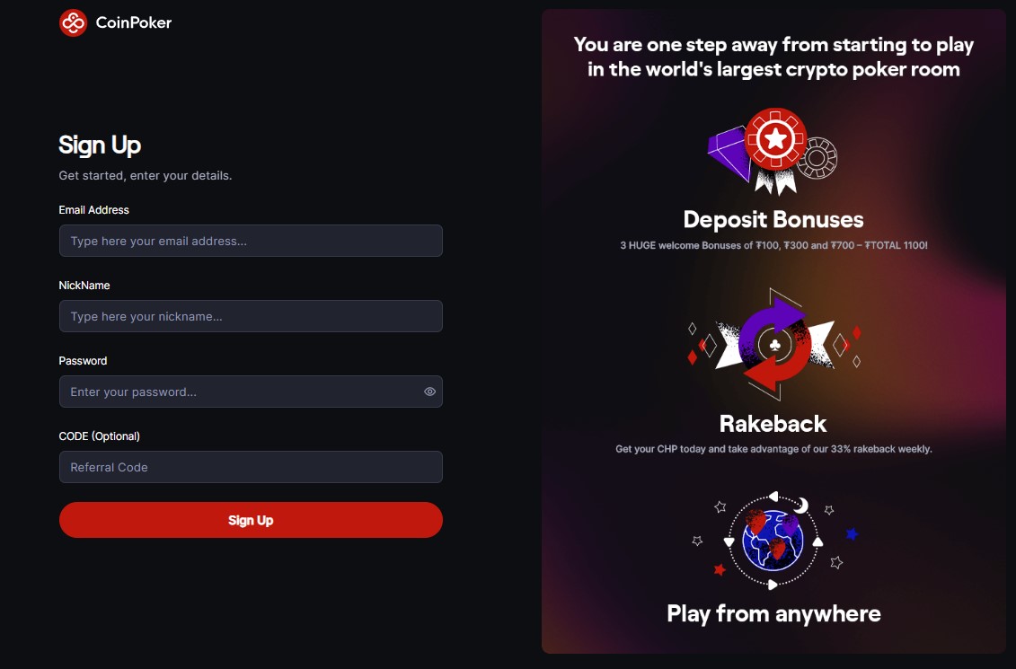 coinpoker review - aanmelden voor online crypto pokeren