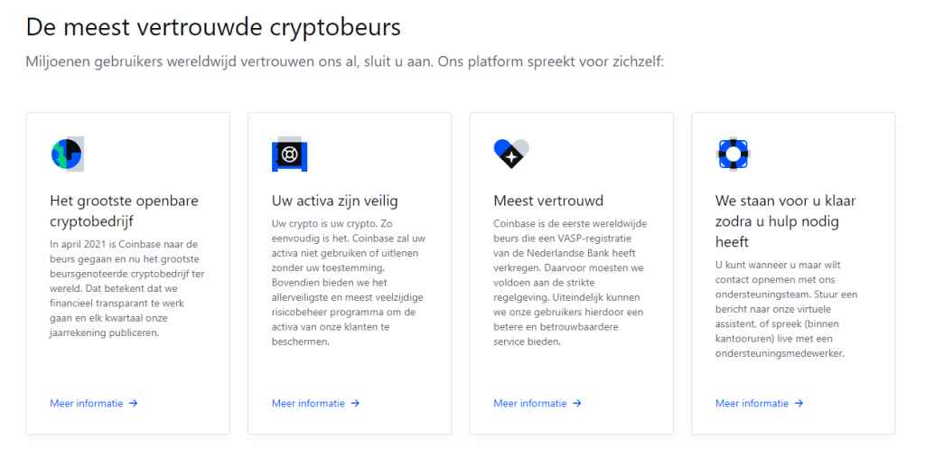 Startpagina Coinbase crypto exchange