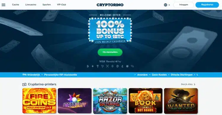 Cryptorino, beste solana casino