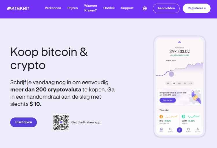 Kraken startpagina crypto exchange