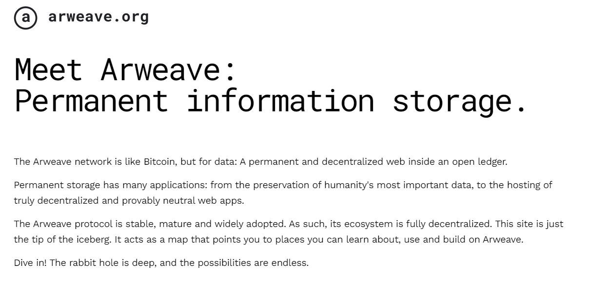 arweave depin crypto project