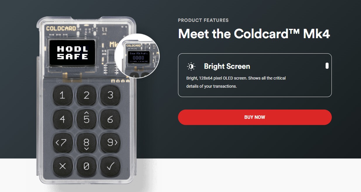 coldcard beste cold wallet