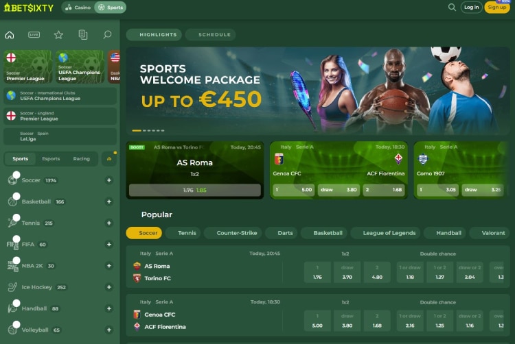 BetSixty Sportsbook, bookmakers Nederland