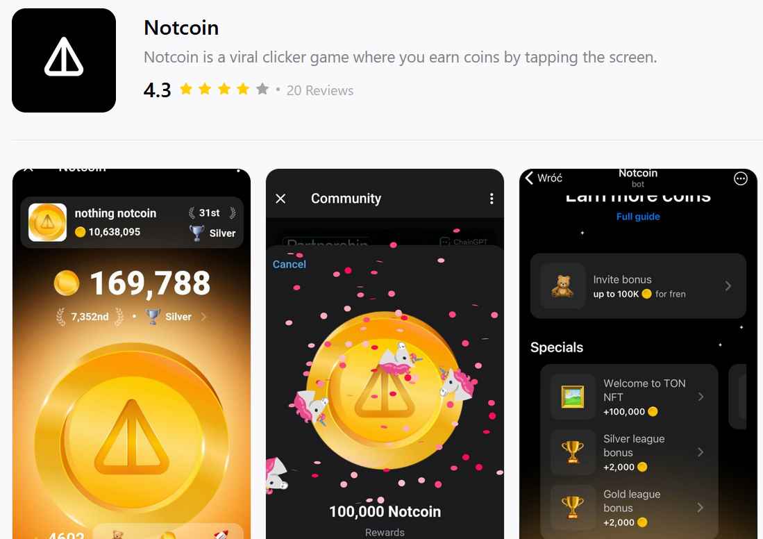 Notcoin game app downloaden clicker play-to-earn game - Notcoin koers verwachting 2024 - 2030