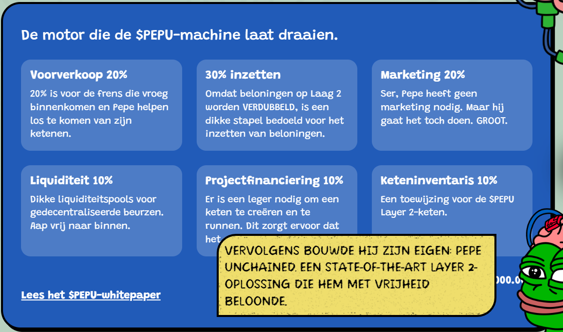 tokenomics pepe unchained kopen
