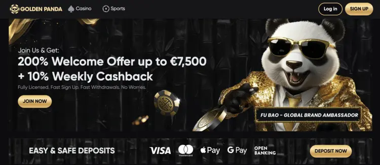 Golden Panda, bet site zonder Cruks