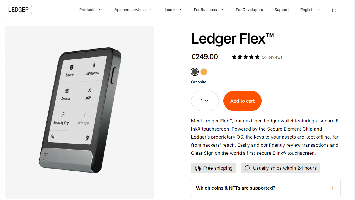 ledger flex cold wallet