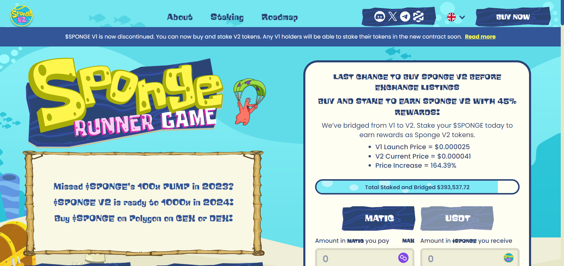 Sponge V2, investeren in crypto