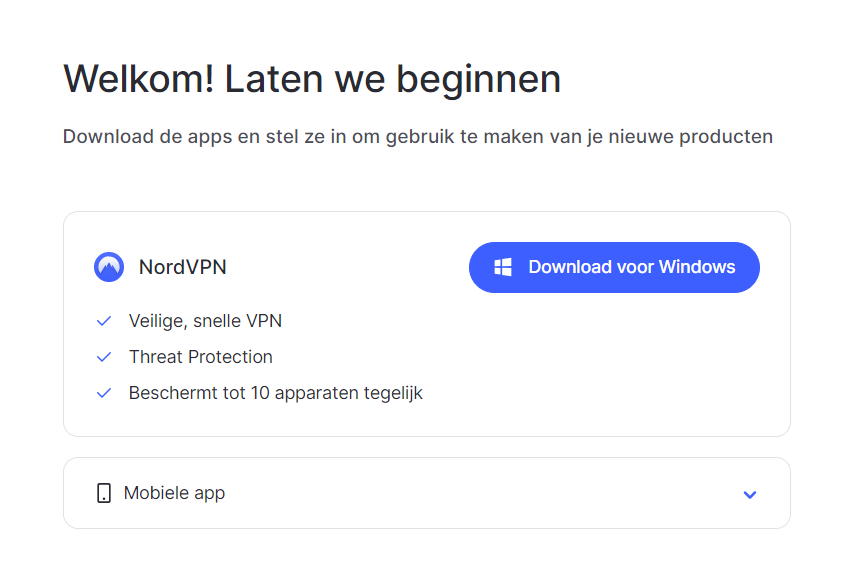 NordVPN download voor Windows