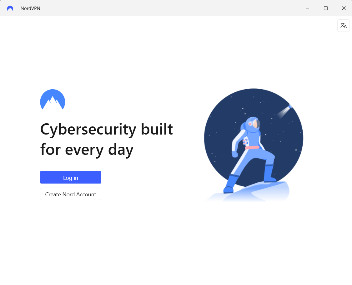 NordVPN log in