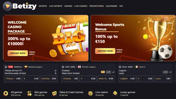 Betizy, beste Apple Pay casino