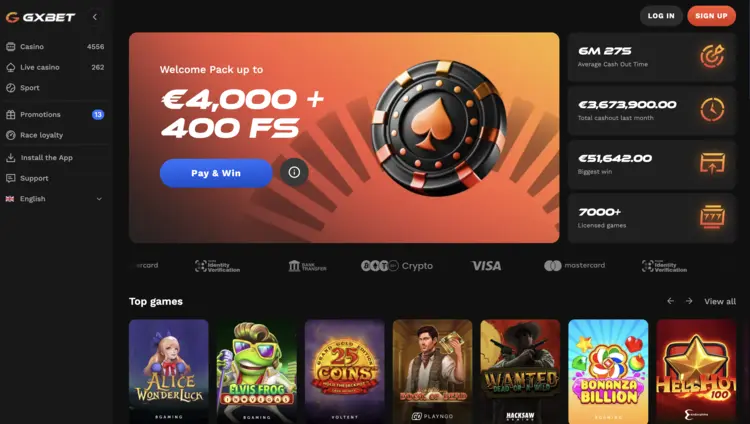 Gxbet bookmakers zonder Cruks