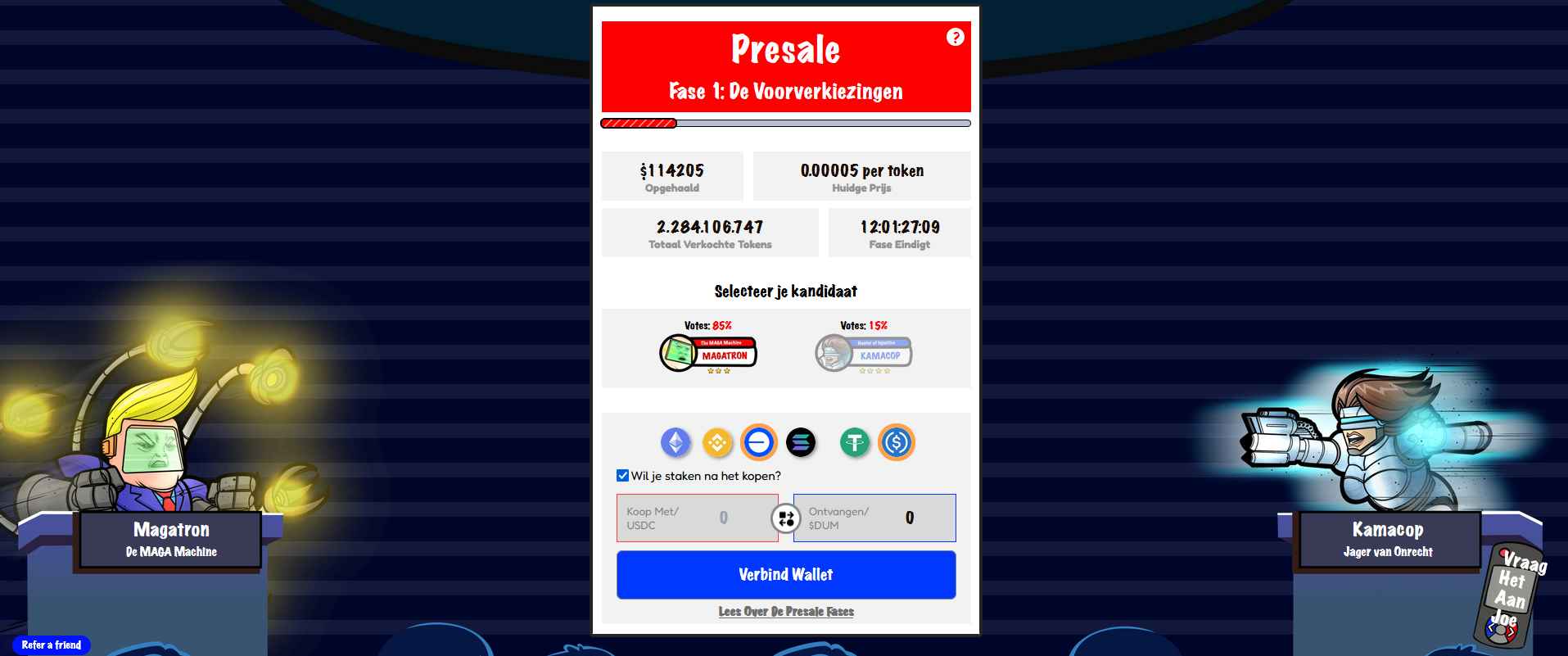 FreeDum Fighters presale pagina