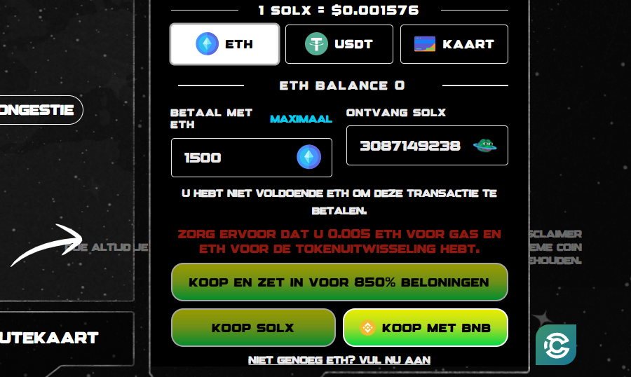 solaxy kopen solaxy koers verwachting stap 3