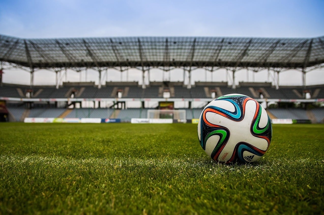 Voetbal in stadion